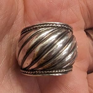 Textured Silver Tone Band